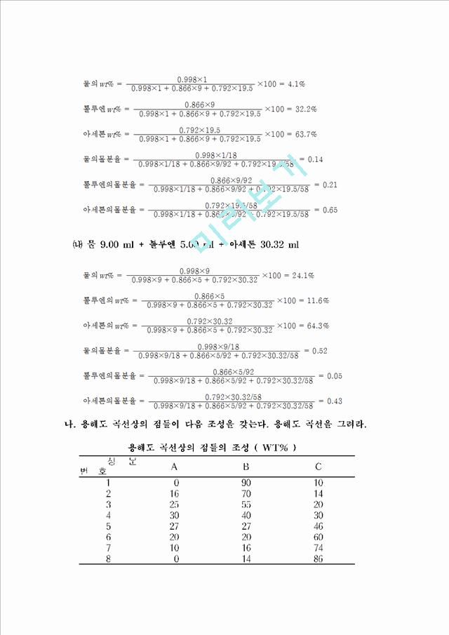 [자연과학] 물리화학실험 - 3 성분계의 상평형도 결정.hwp